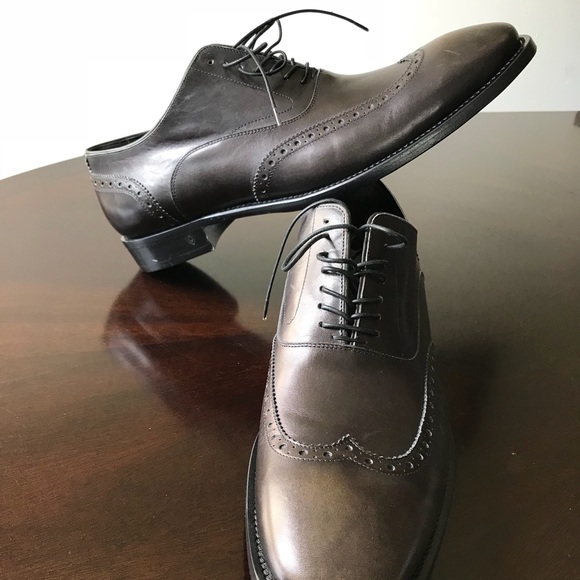 ????Rustic Gray John Varvatos 12M LaceUp Oxford shoes main image 4